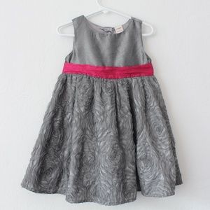 Old Navy silvery gray satin and tulle dress 2T